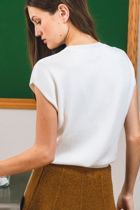 Callie Cap Sleeve Knit Top