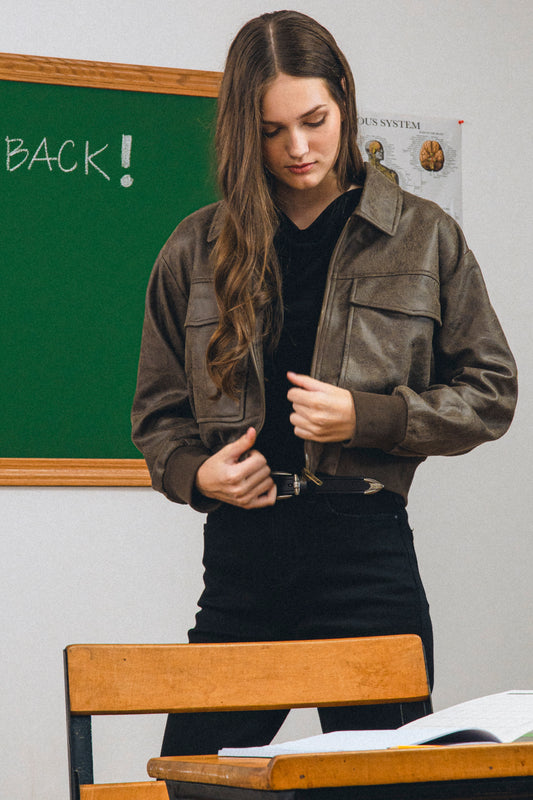Zohar Faux Leather Jacket