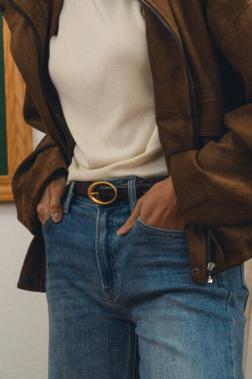 Oval Croco Belt