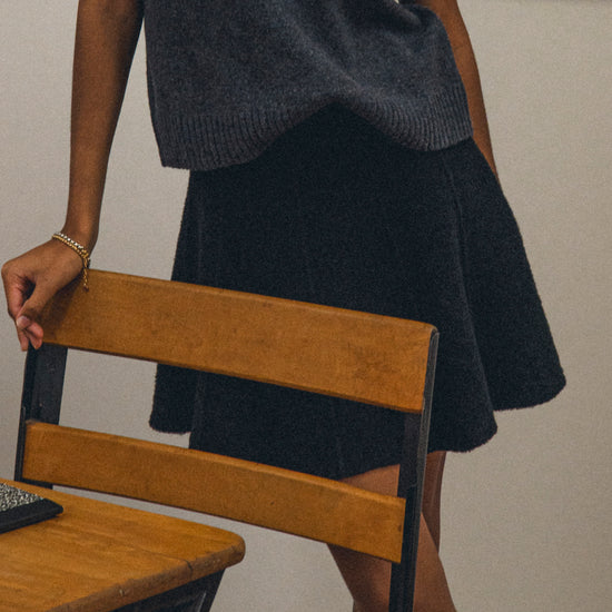 Abigail Sweater Skirt Black