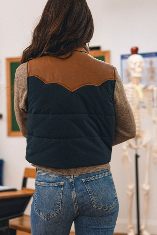 Betsy Western Puff Vest