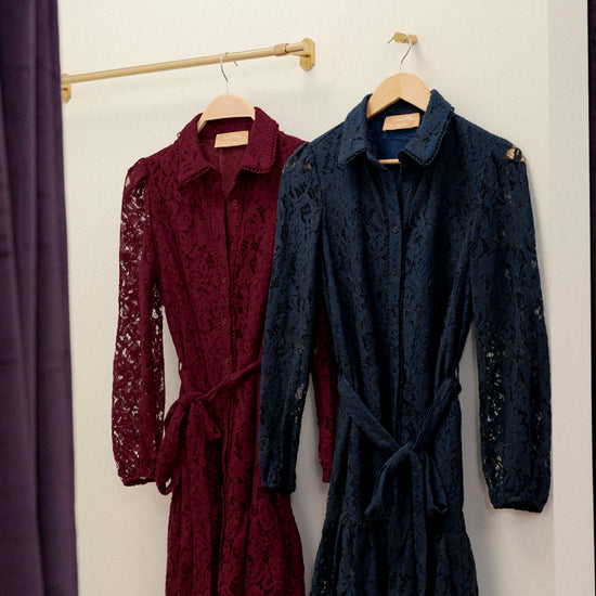 Elikai Lace Dress Wine
