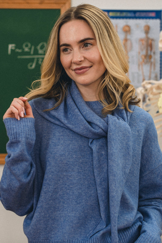 Elyse Sweater & Triangle Scarf