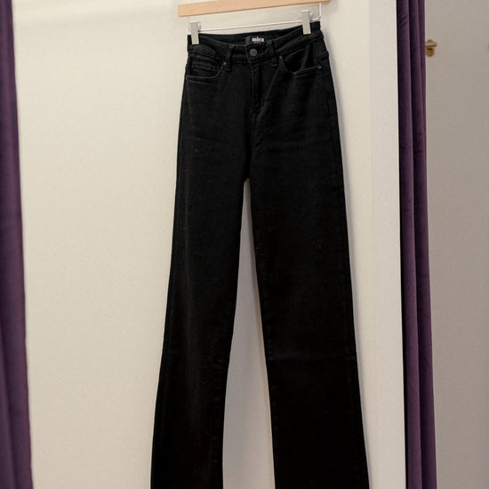 High Rise Slim Wide Leg Raw Hem MD