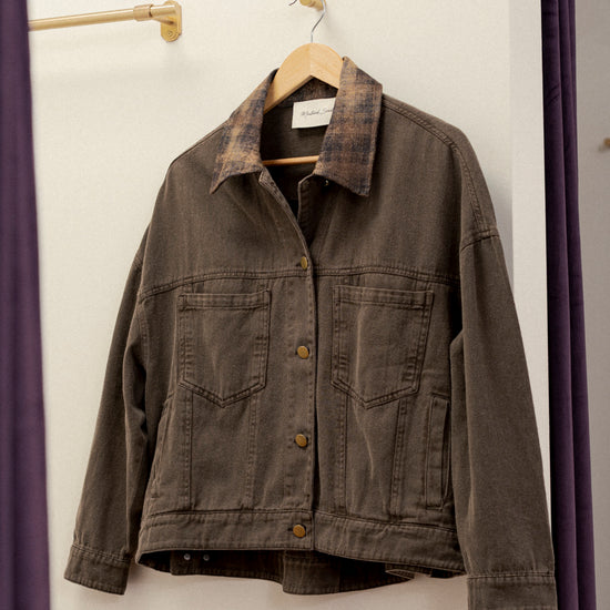 Kendra Plaid Collar Jacket