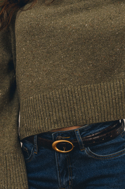 Oval Croco Belt