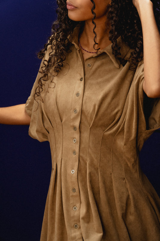 Nara Faux Suede Dress