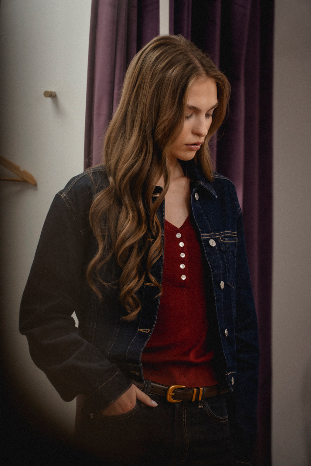 Sadie Cropped Denim Jacket