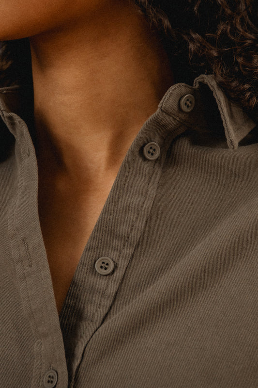 Tomasa Cropped Button Up