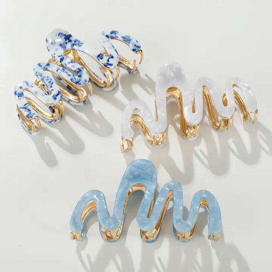 Willow Squiggle Metal Claw Clip