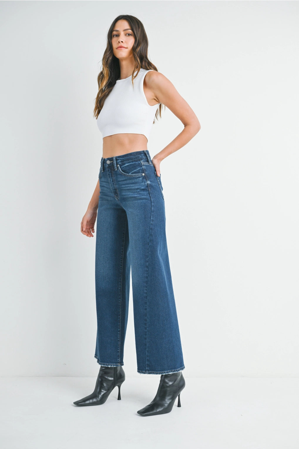 High Rise Palazzo Wide Leg