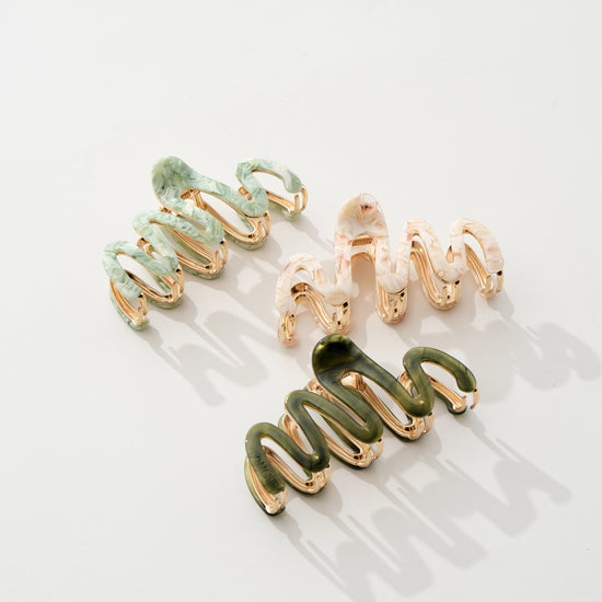 Willow Squiggle Metal Claw Clip