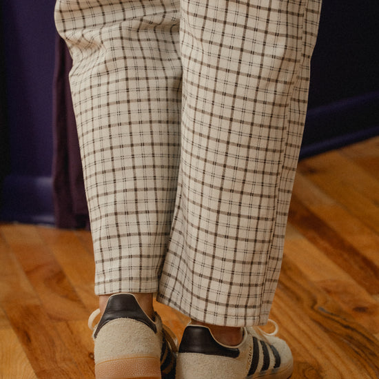 Arel Plaid Barrel Pant