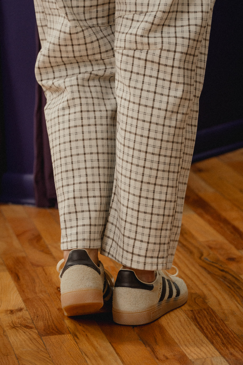 Arel Plaid Barrel Pant