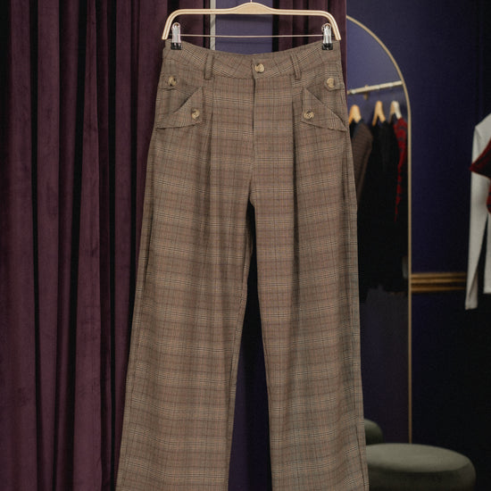 Elianna Plaid Trousers