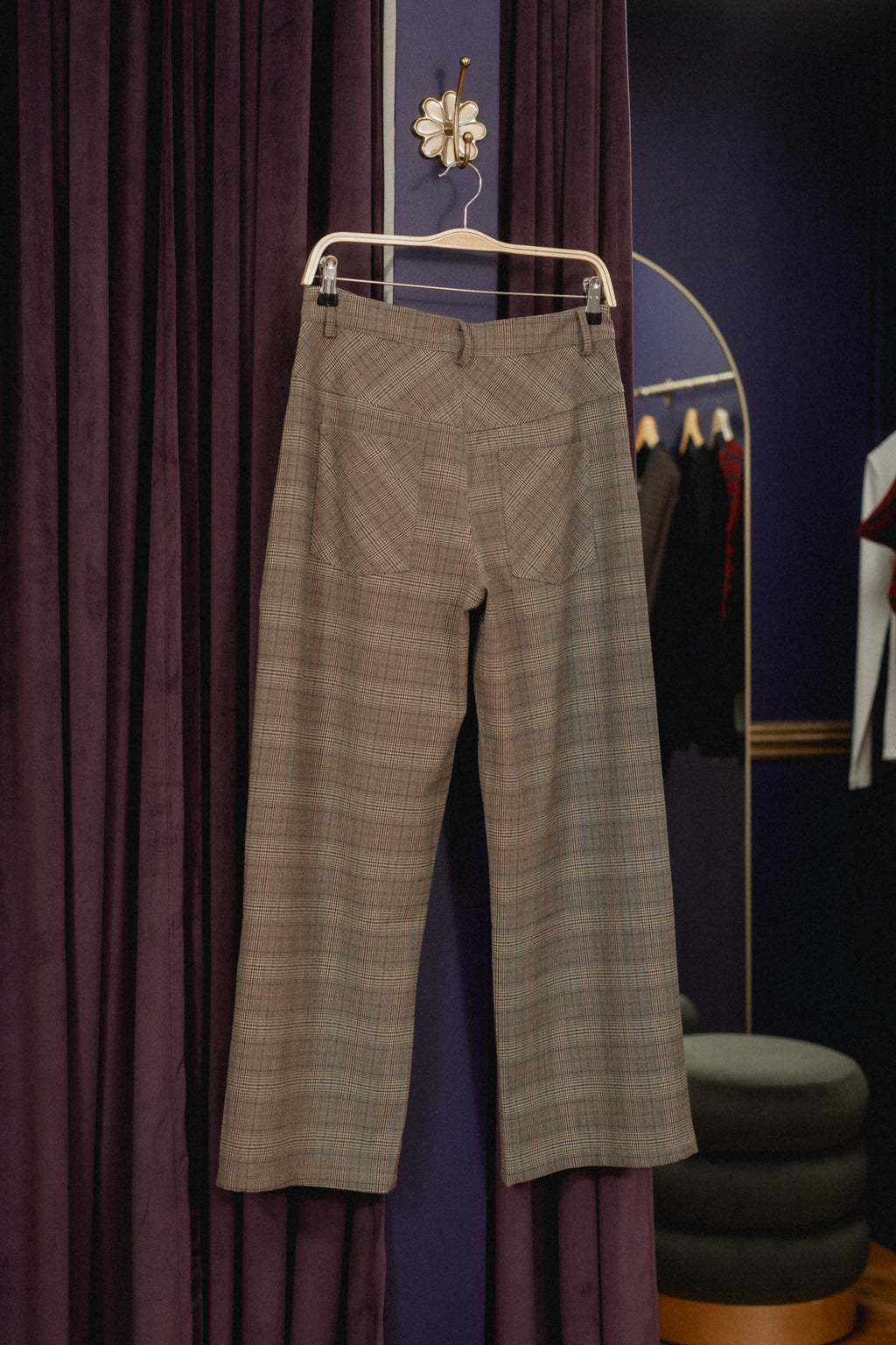 Elianna Plaid Trousers