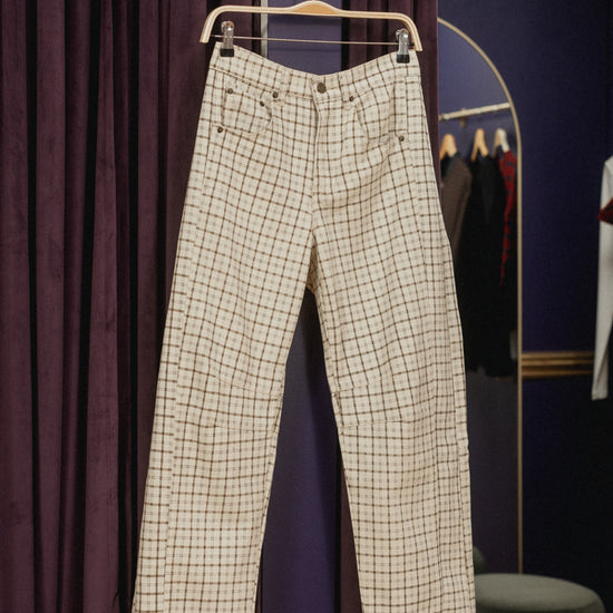 Arel Plaid Barrel Pant