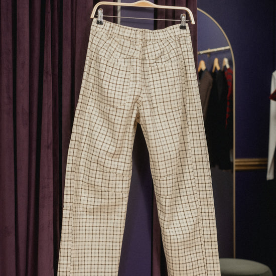 Arel Plaid Barrel Pant