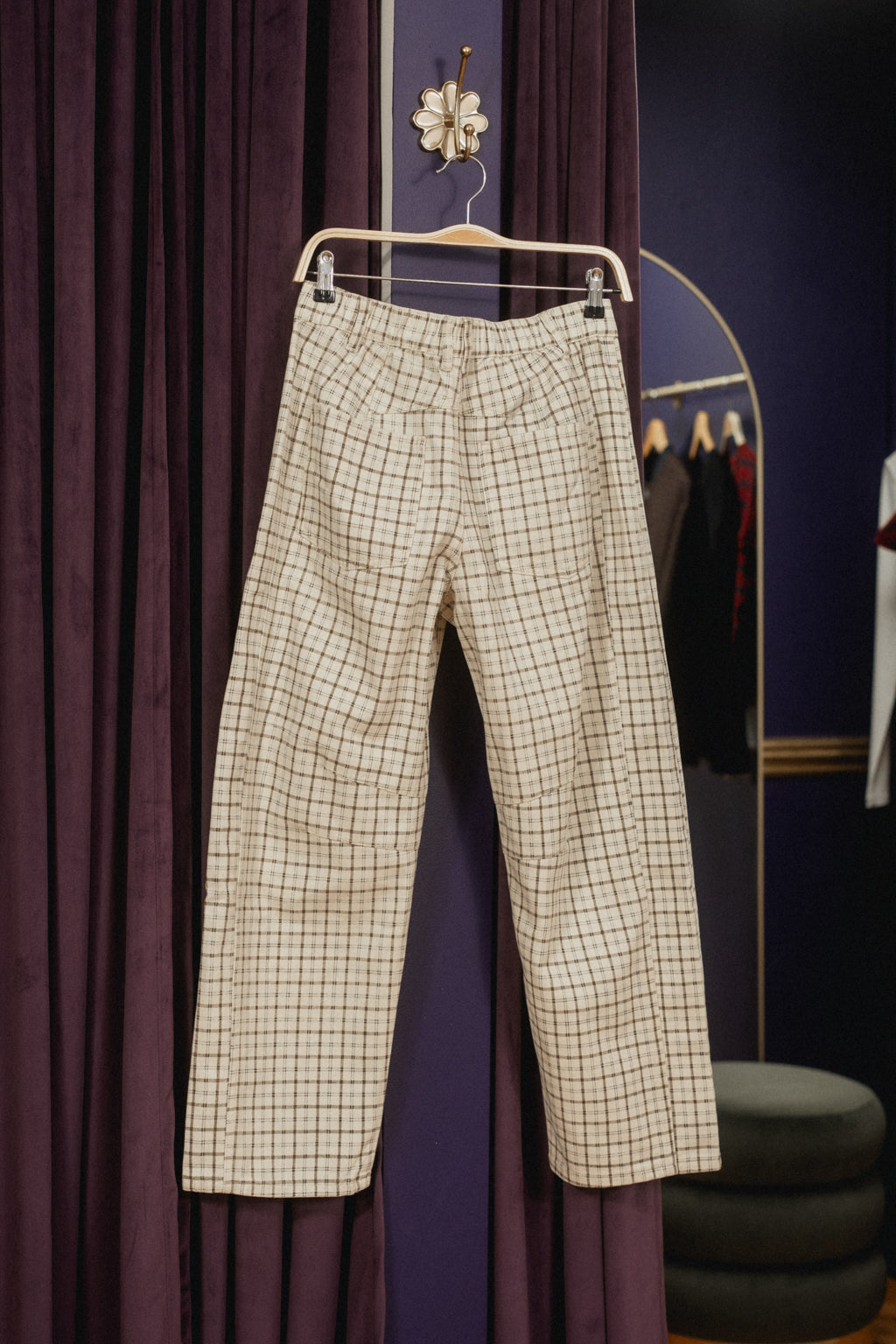 Arel Plaid Barrel Pant