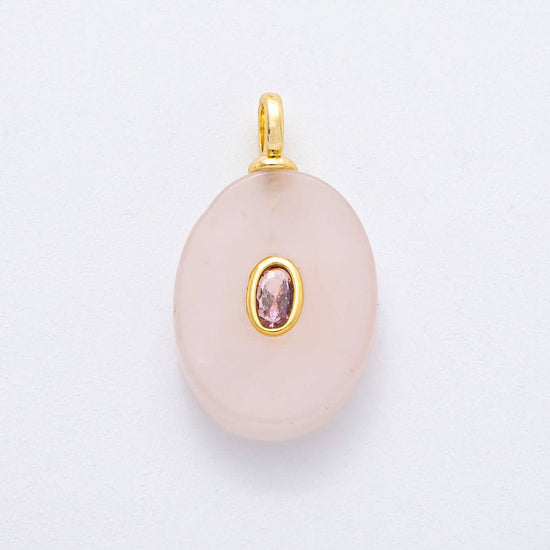Natural Gemstone Charm Rose Quartz