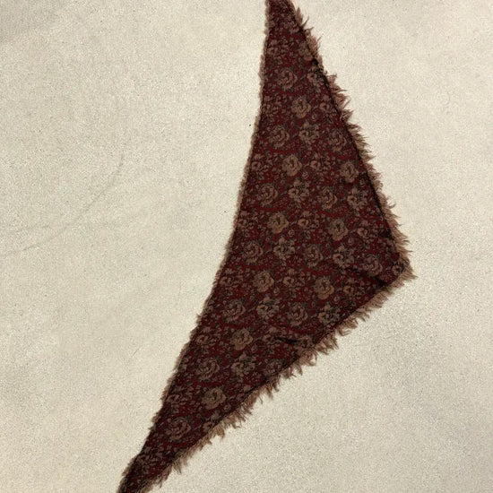 Floral Triangle Fringe Scarf