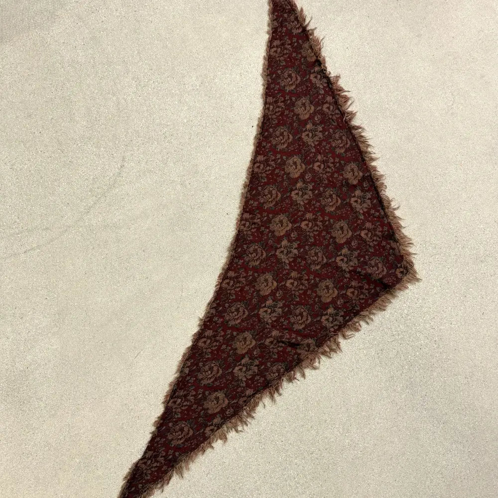 Floral Triangle Fringe Scarf
