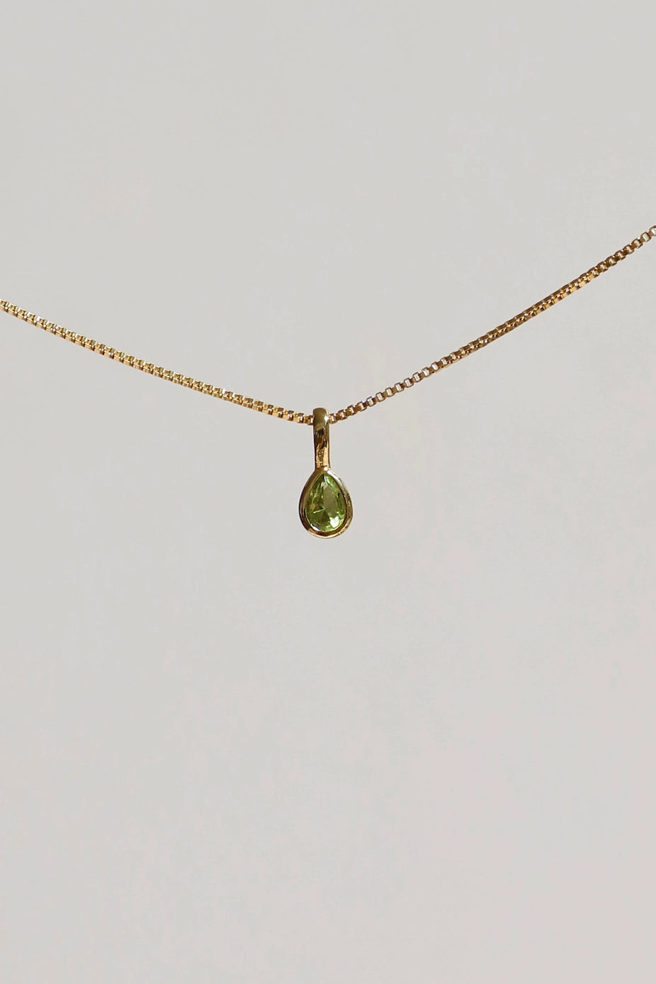 Teardrop Bezel Birthstone Charm August