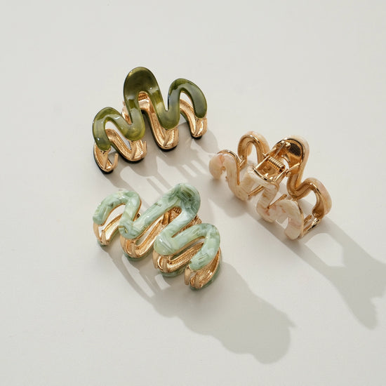 Willow Squiggle Mini Metal Claw Clip