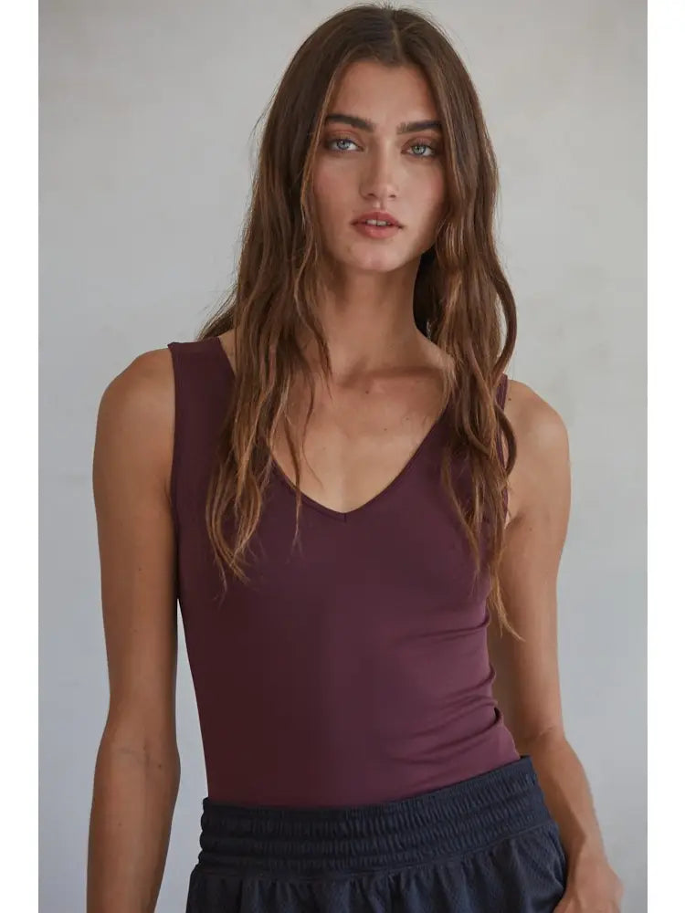 Harper Seamless Tank Cassis