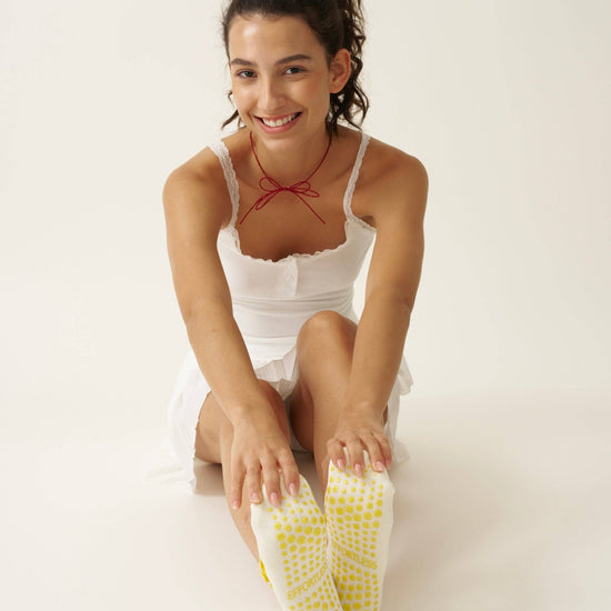 Lemon Pilates Socks