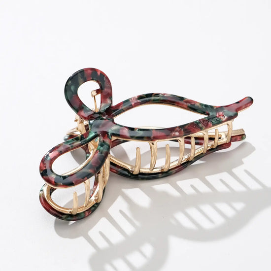 Sabrina Ribbon Bow Claw Clip Holiday Mix