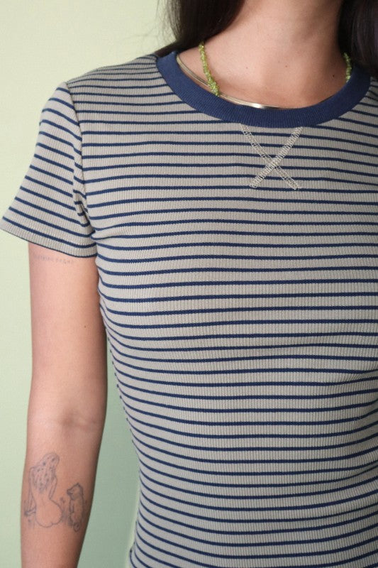 Leni Striped Tee Mini Dress