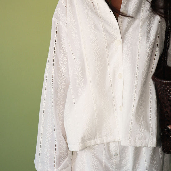 Cleo Lace Button Down