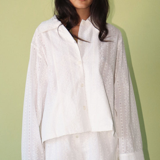 Cleo Lace Button Down