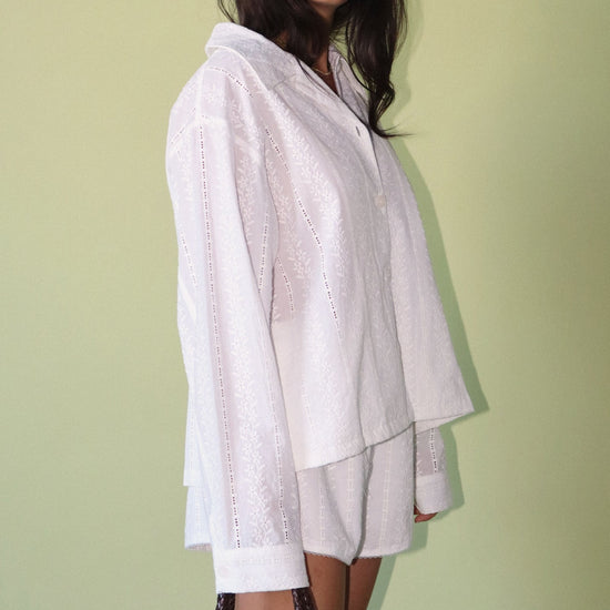 Cleo Lace Button Down