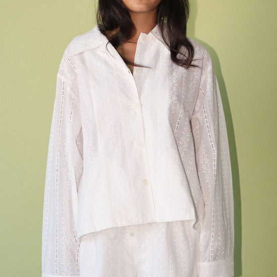 Cleo Lace Button Down