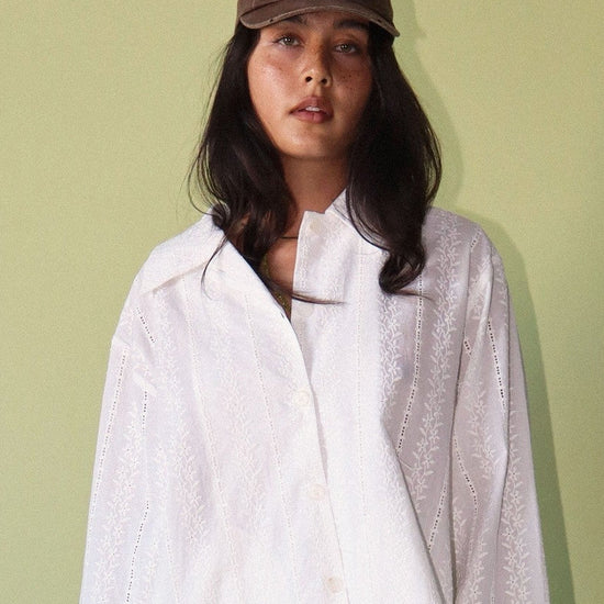 Cleo Lace Button Down