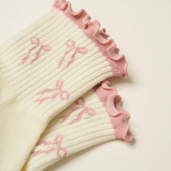 Bow Ruffle Pilates Socks