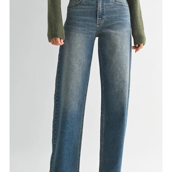 High Rise Scissor Cut Wide Leg