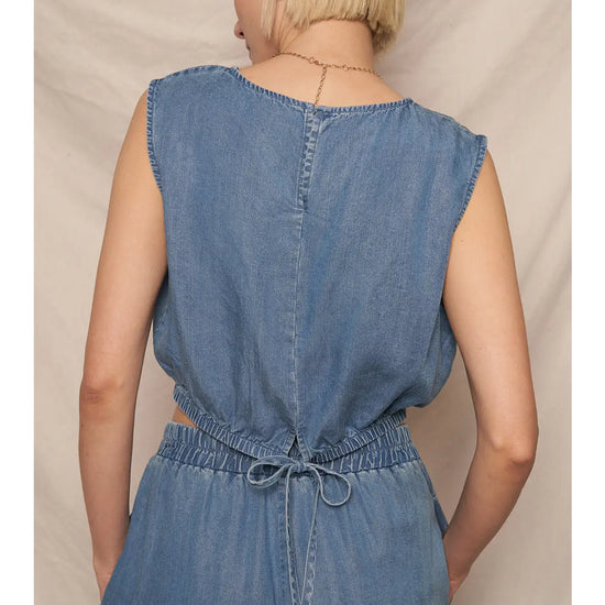 Caroline Cropped Denim Top