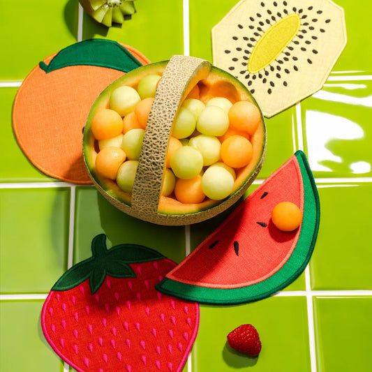 Fruit Salad Cocktail Napkins - Set of 4