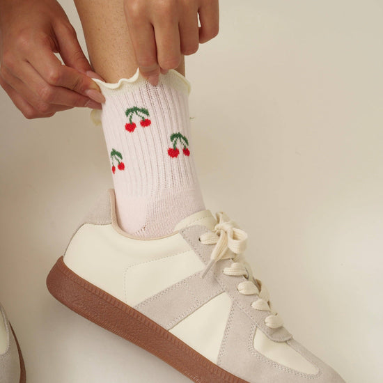 Cherry Pilates Socks