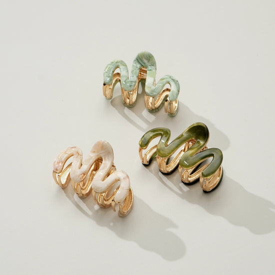 Willow Squiggle Mini Metal Claw Clip