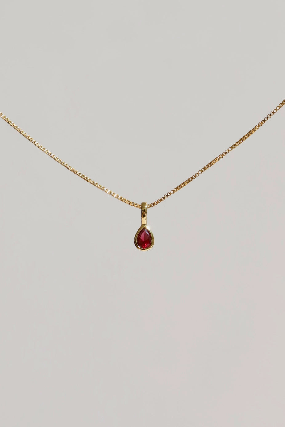 Teardrop Bezel Birthstone Charm January