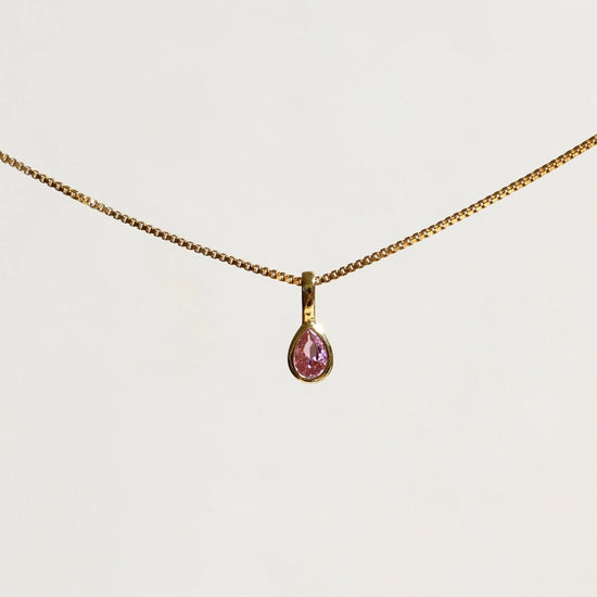 Teardrop Bezel Birthstone Charm October