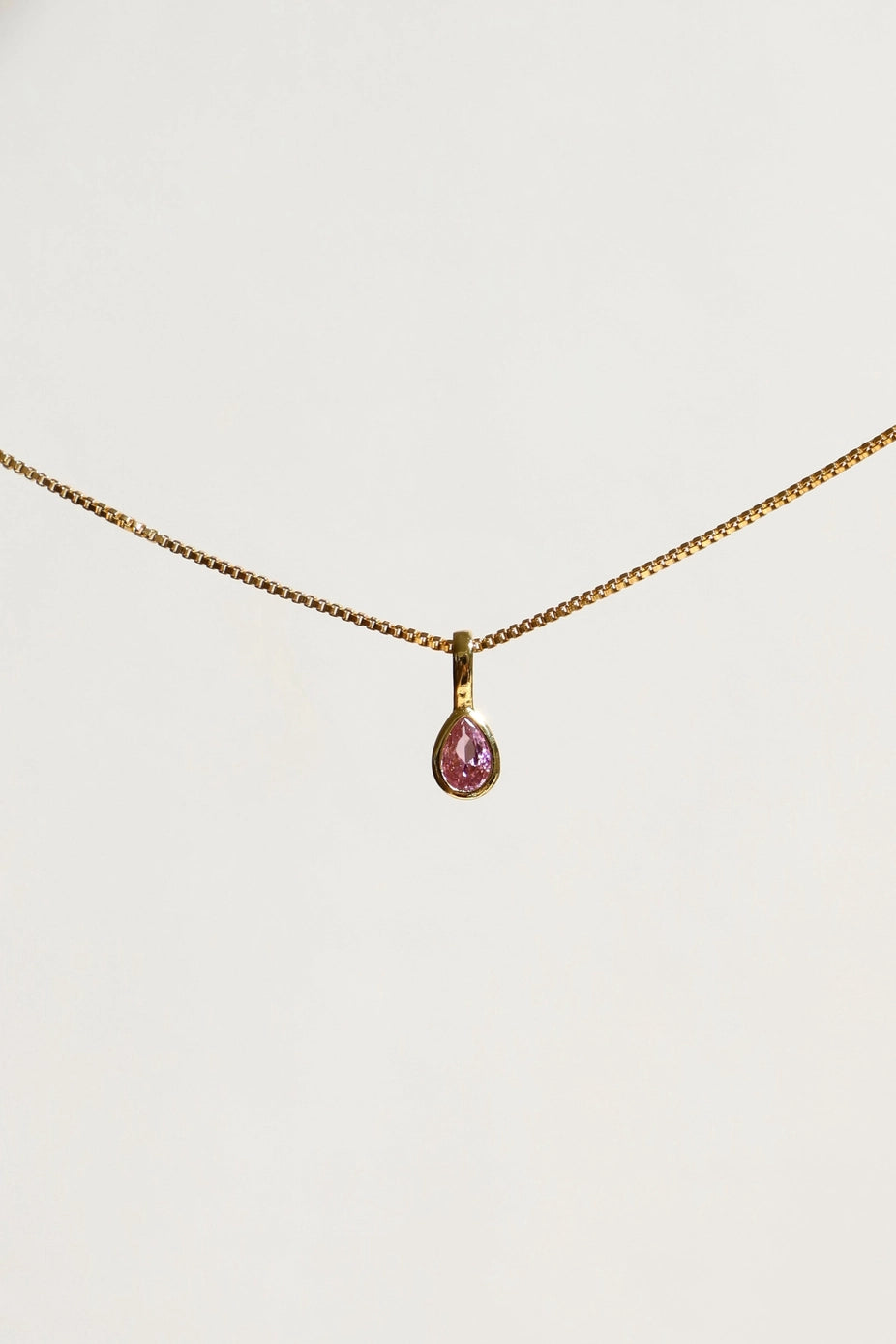 Teardrop Bezel Birthstone Charm October