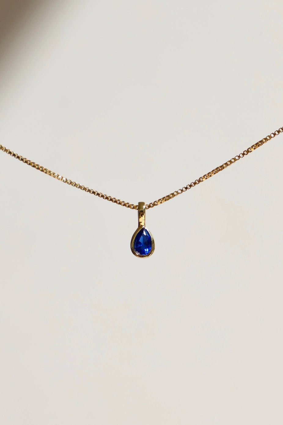 Teardrop Bezel Birthstone Charm September