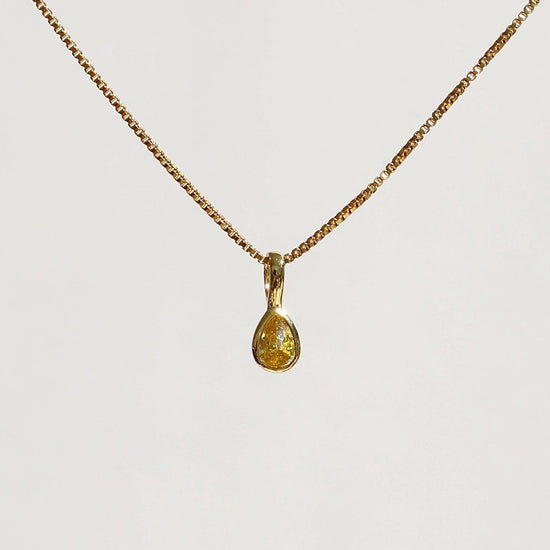 Teardrop Bezel Birthstone Charm November
