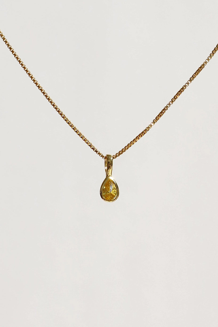 Teardrop Bezel Birthstone Charm November