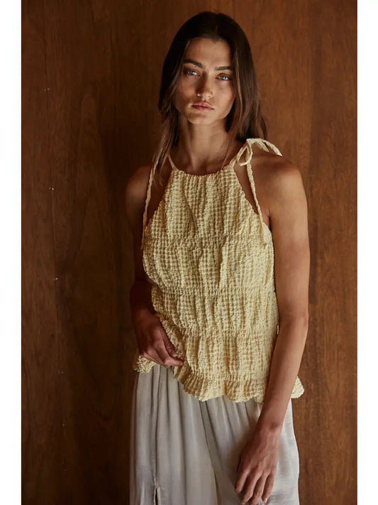 Lila Tie Top